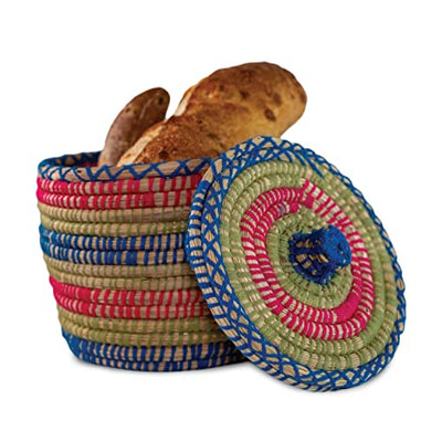 Panier Marocain Culture Verve à Couvercle Plat