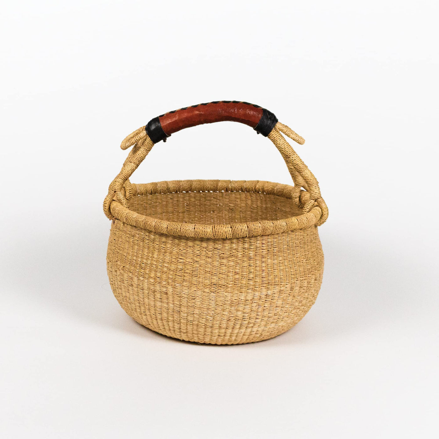 Handmade Bolga Zaare Market Small Basket