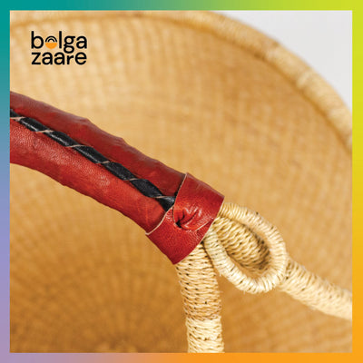 Handmade Bolga Zaare Market Small Basket