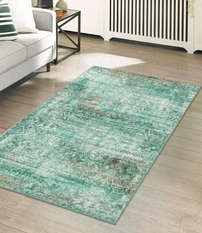 Uphome Abstract Green Soft Washable Area Rug