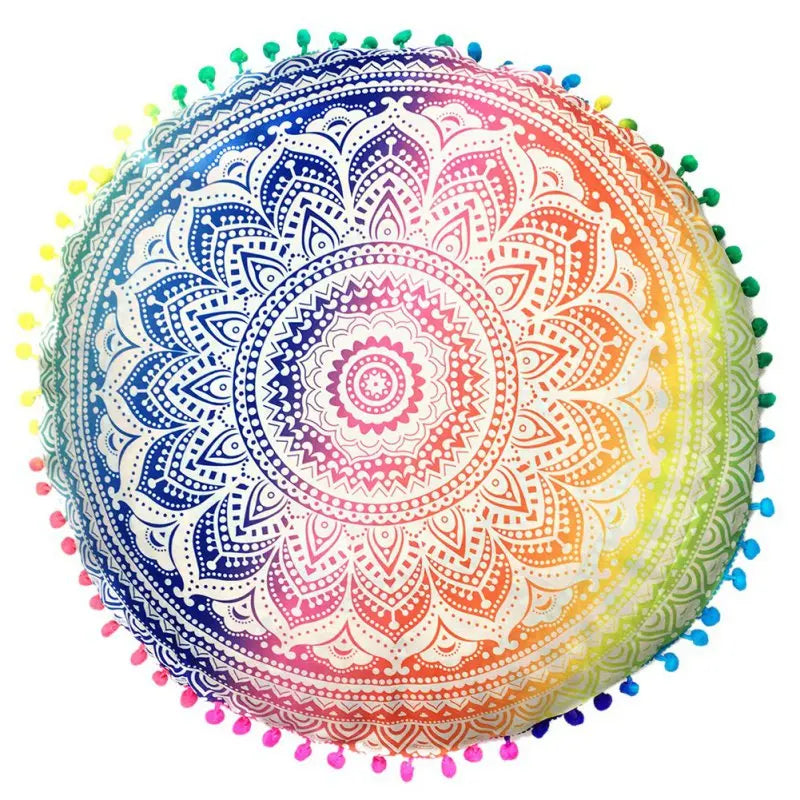 Mandala Round Floor Pillow Hippie Cushion