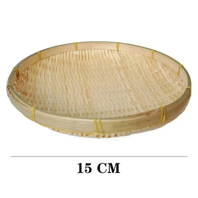 Handmade Bamboo Weave Round Dustpan