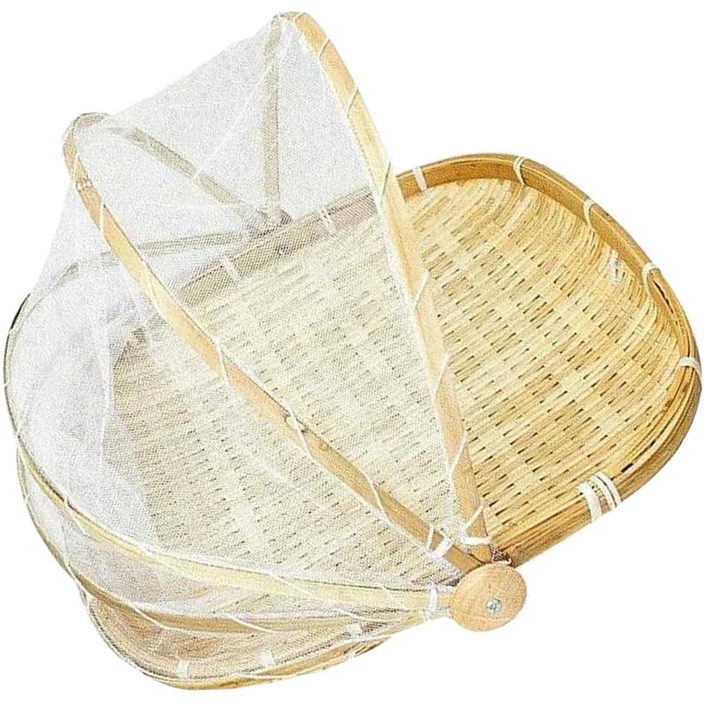 Bamboo Gauze Fruit and Vegetable Storage Tent Basket