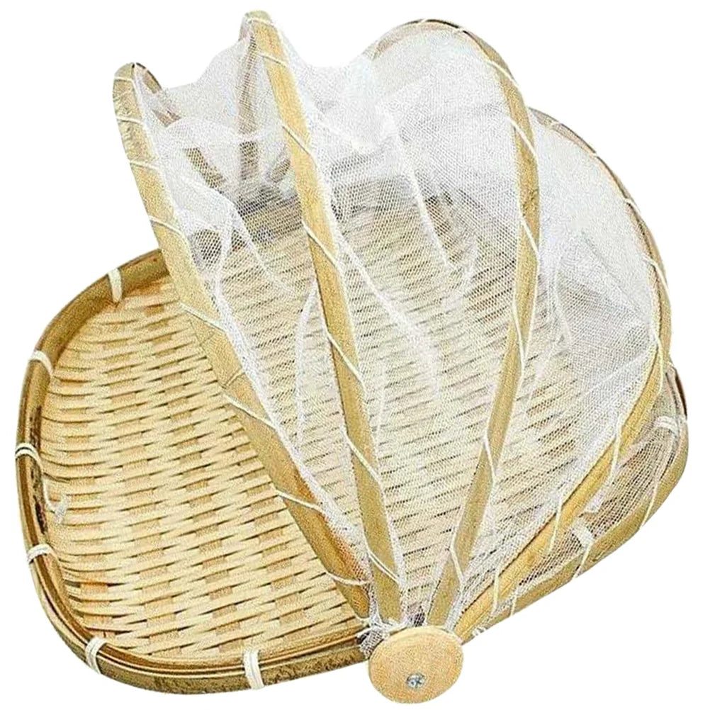 Bamboo Gauze Fruit and Vegetable Storage Tent Basket