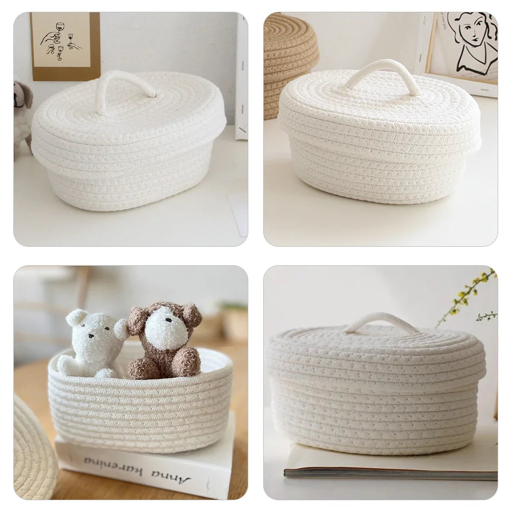 Nordic Style Round Covered Rope Storage