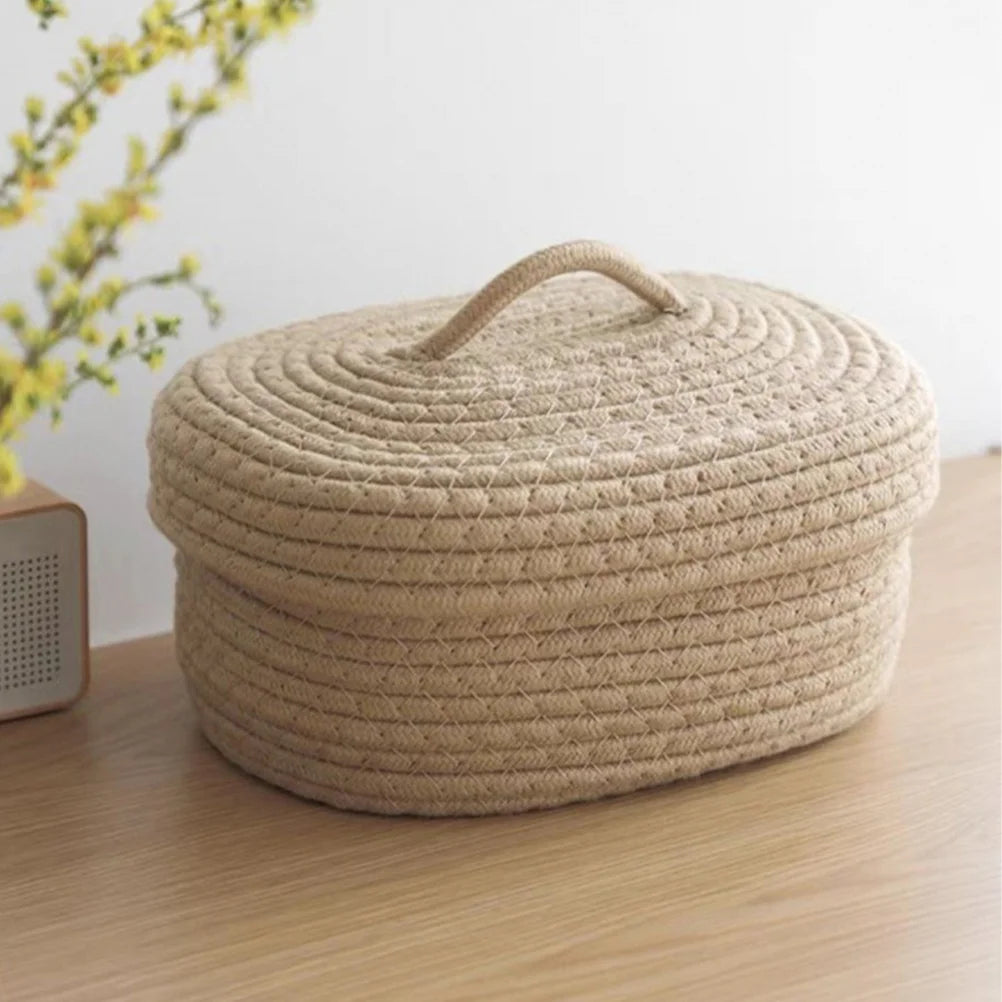 Nordic Style Round Covered Rope Storage