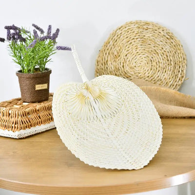 DIY Heart-Shaped Bamboo Woven Hand Fan