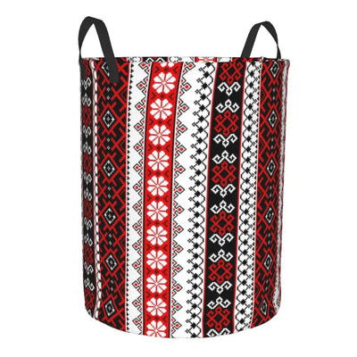 Ukrainian Style Embroidery Laundry Basket