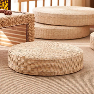 Breathable Round Straw Tatami Cushion