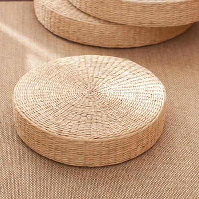 Breathable Round Straw Tatami Cushion