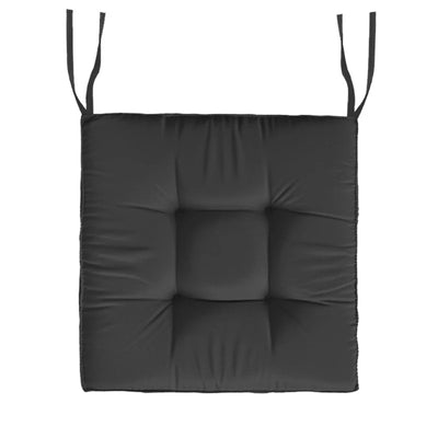 Square Solid Color Seat Cushion with Non-Slip Ties