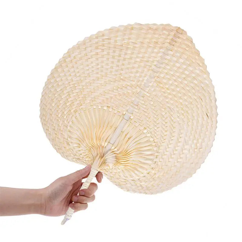 DIY Heart-Shaped Bamboo Woven Hand Fan