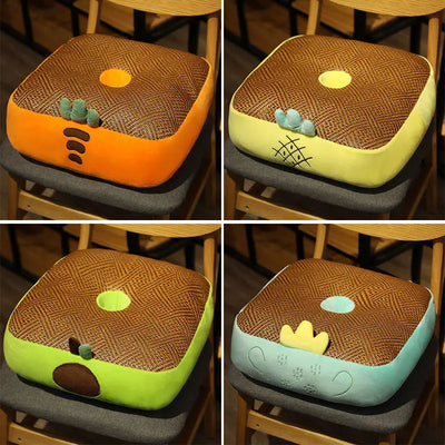 Comfortable Cartoon Rattan Seat Floor Cushion Pillow