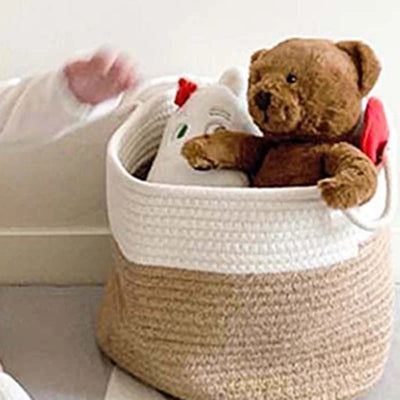 Cotton Woven Household Storage Basket Box