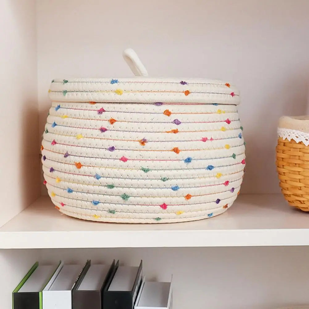 Woven Cotton Rope Handmade Storage Basket