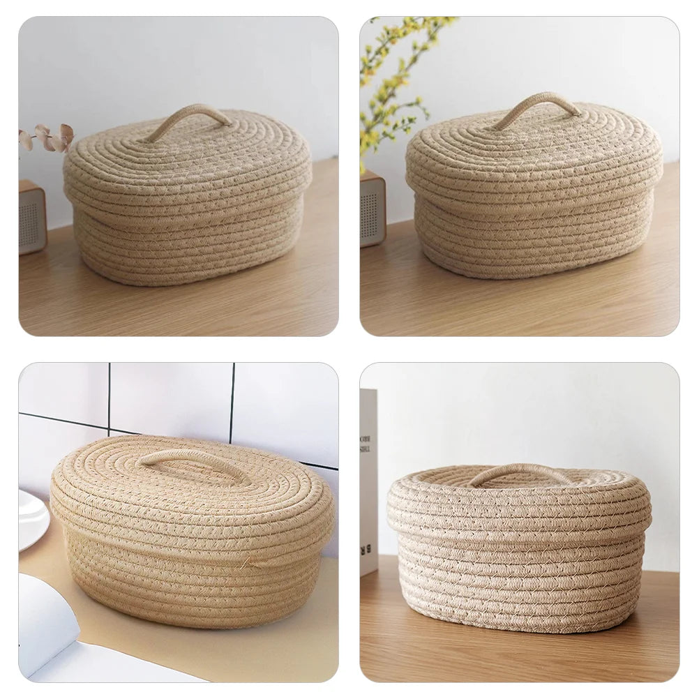 Nordic Style Round Covered Rope Storage