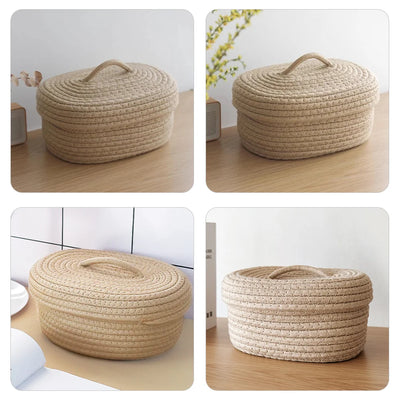 Nordic Style Round Covered Rope Storage