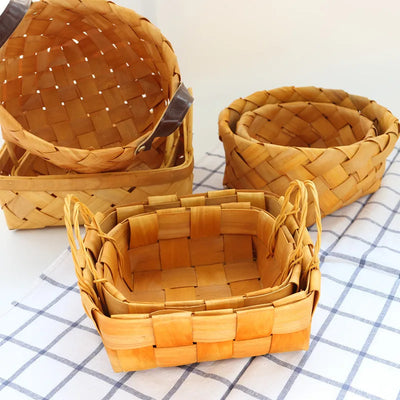 Hand-Woven Fruit Storage Basket