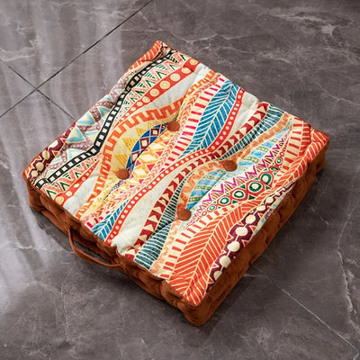 Mandala Velvet Square Floor Seat Cushion