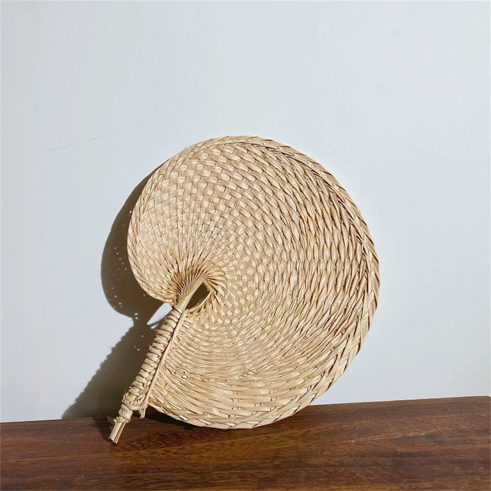 Natural Palm Leaf Rattan Hand Fan