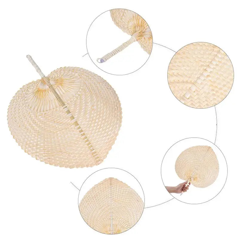 DIY Heart-Shaped Bamboo Woven Hand Fan