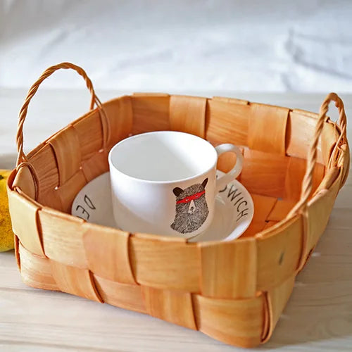 Hand-Woven Fruit Storage Basket