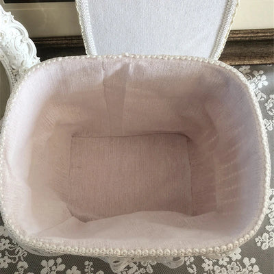 Retro Handmade Korean Lace Storage Box With Lid