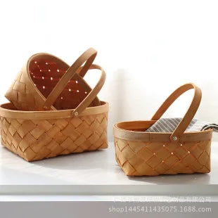 Hand-Woven Fruit Storage Basket