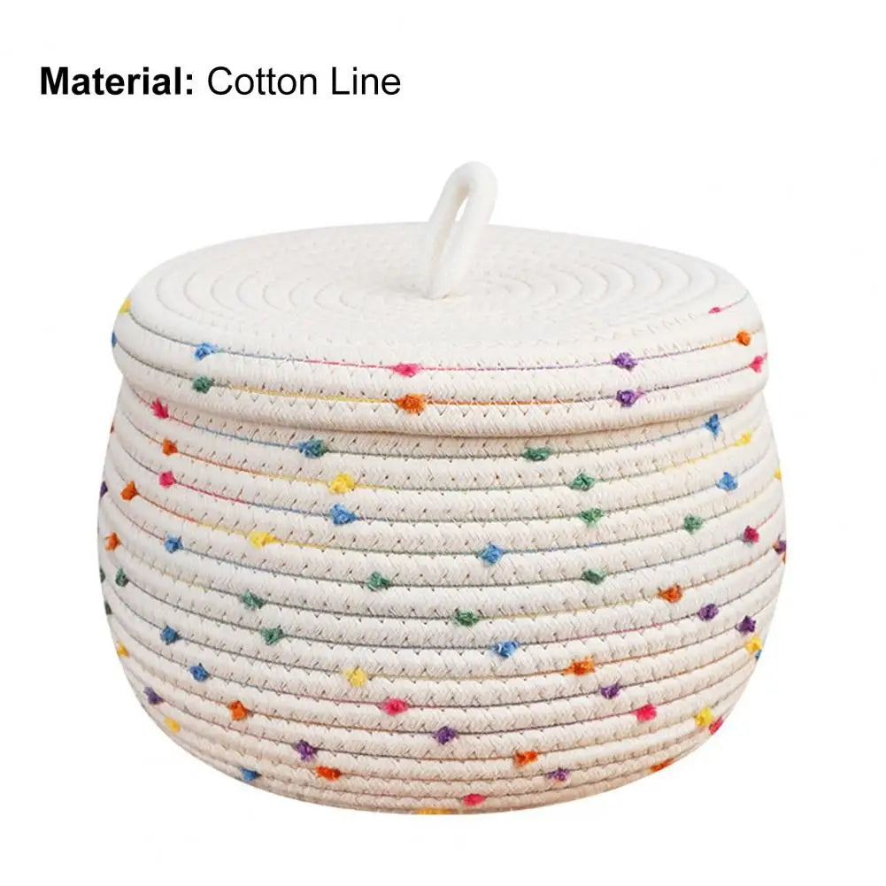 Woven Cotton Rope Handmade Storage Basket