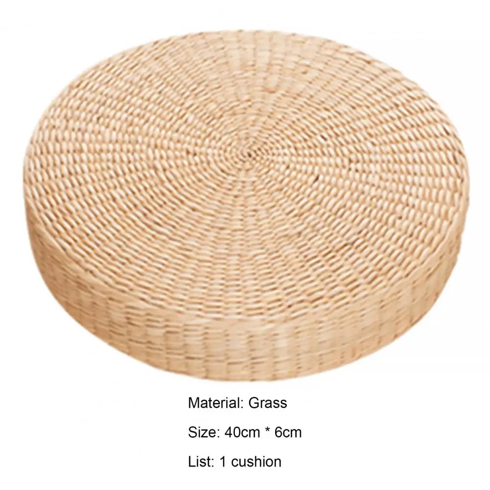 Breathable Round Straw Tatami Cushion