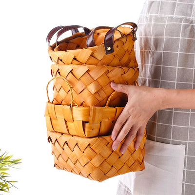 Hand-Woven Fruit Storage Basket