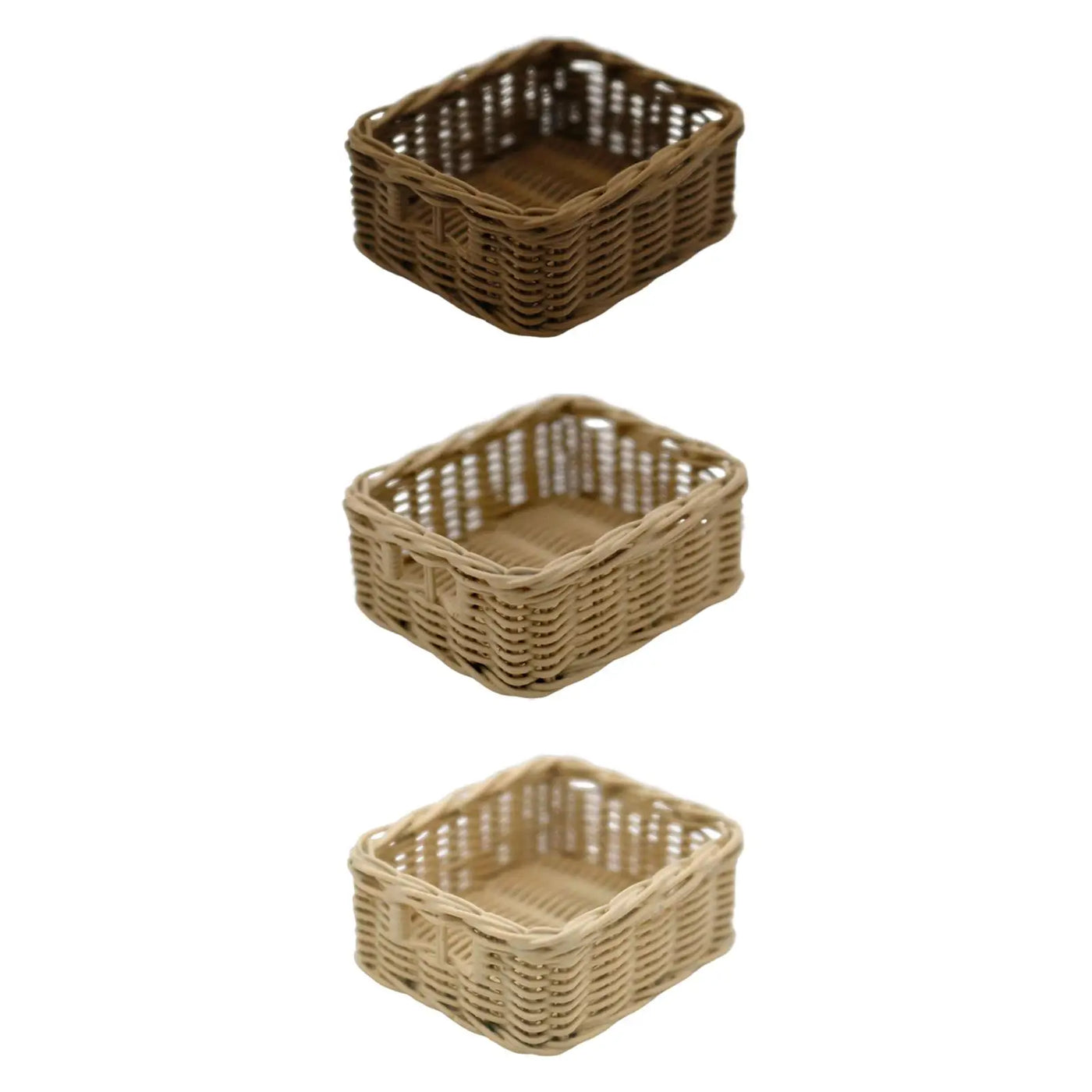 Scale Woven Life Scene Dollhouse Baskets