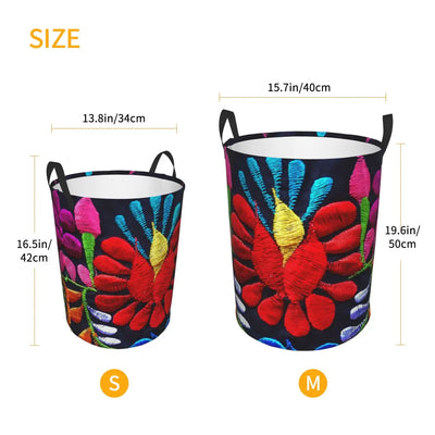 Floral Fordable functional Laundry Basket